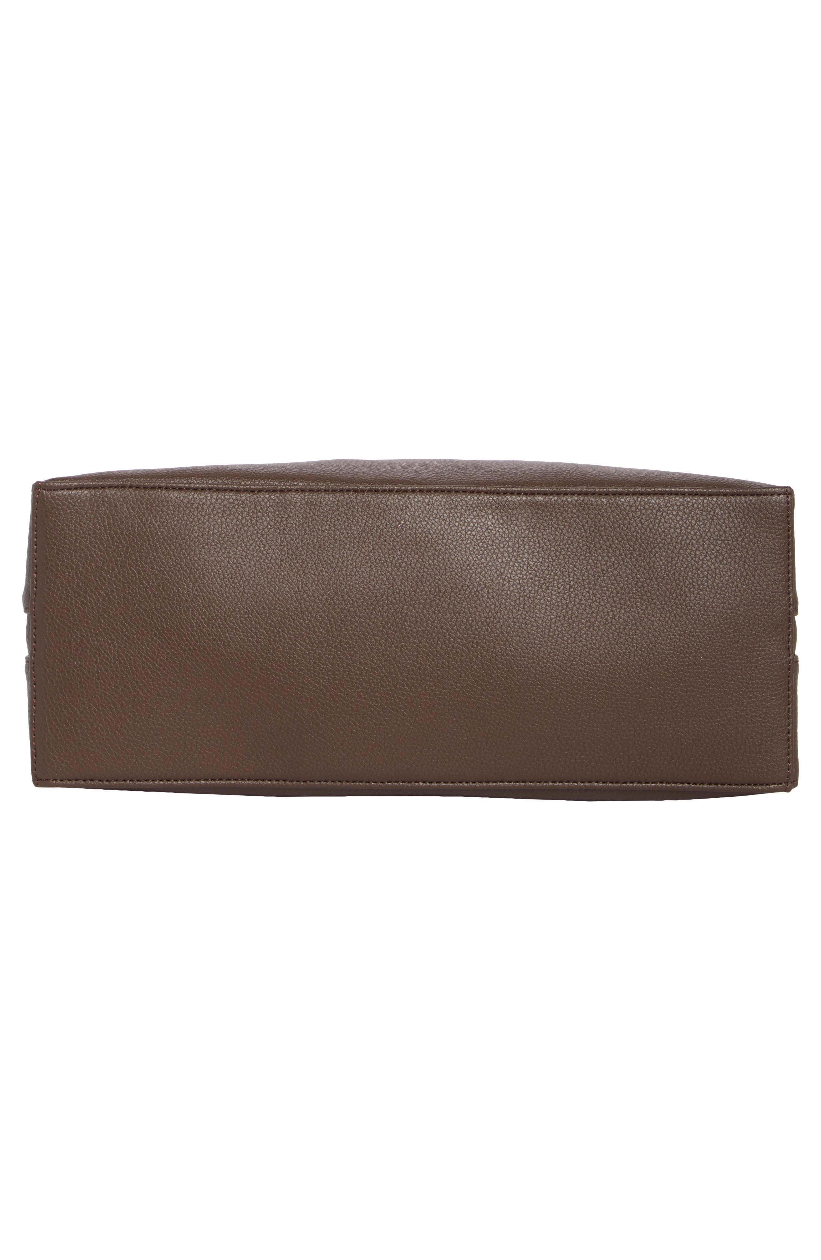 Recycled Leather Bowler Bag, Alternate, color, BROWN