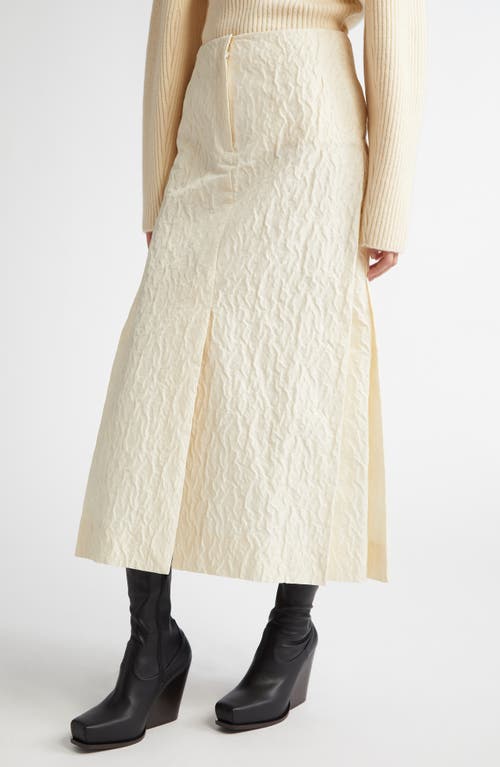 Eenk Textured Maxi Skirt In Ivory