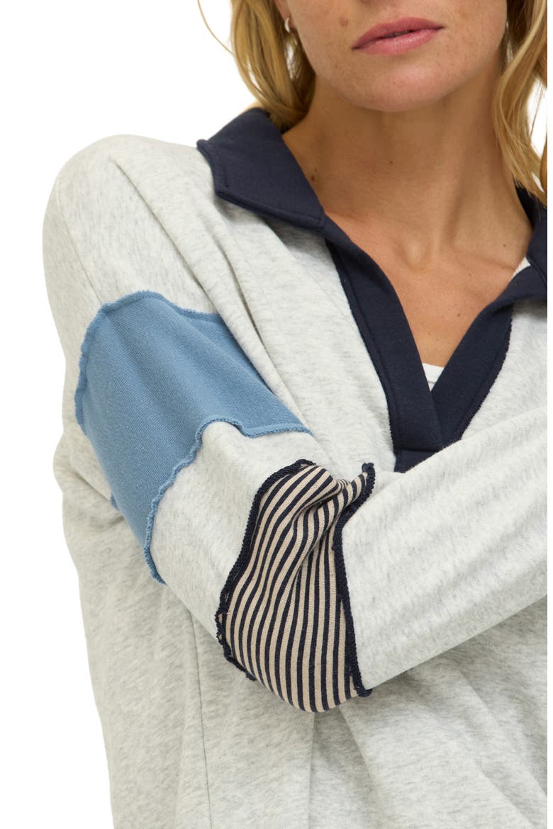 Paula Cotton Blend Pullover, Alternate, color, LIGHT HEATHER GREY / GALAXY