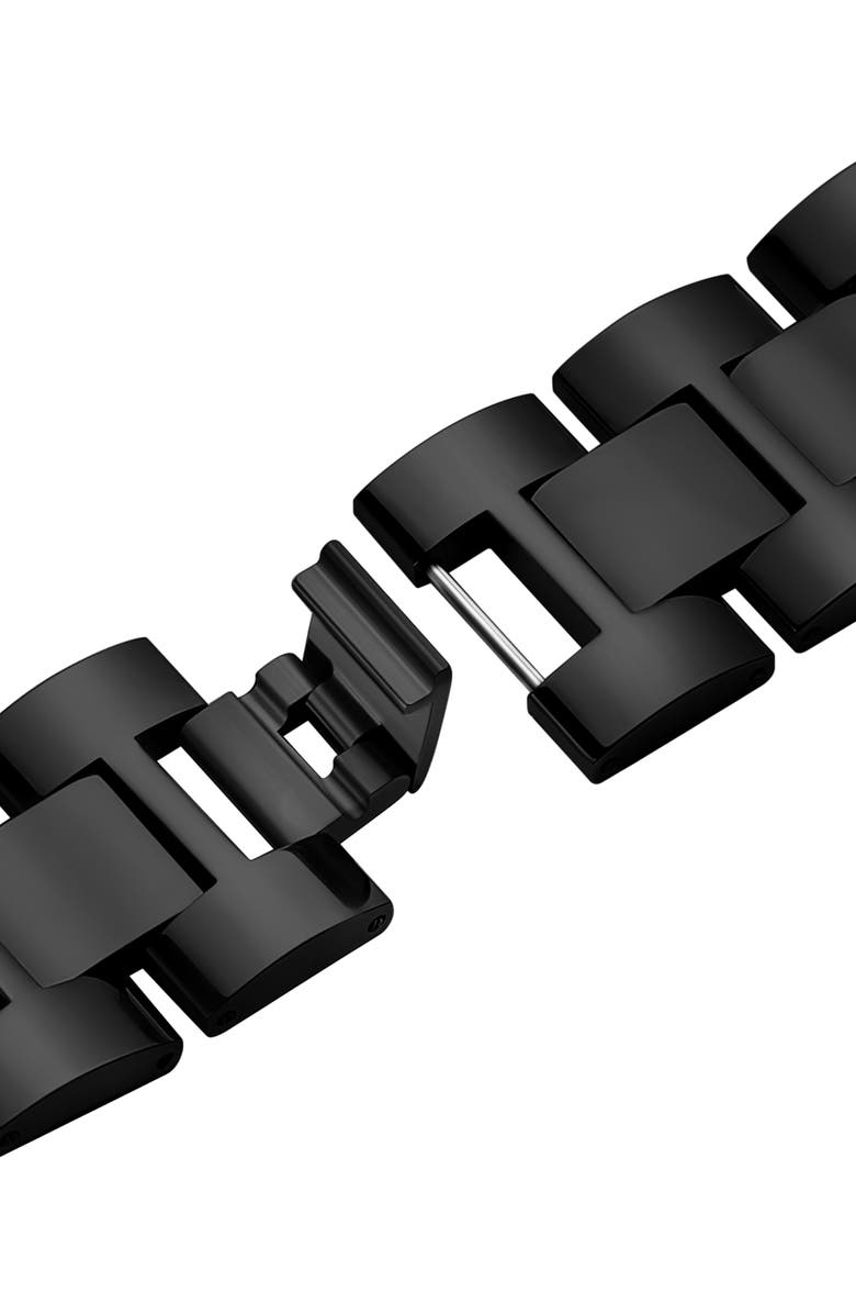 The Posh Tech Beaded Apple Watch<sup>®</sup> Bracelet Watchband, Alternate, color, Black/ Silver