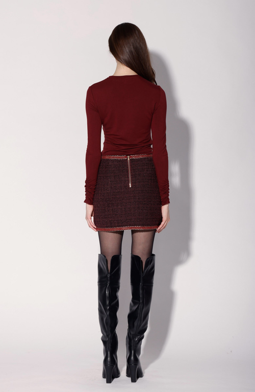 Walter Baker Charlie Top In Burgundy