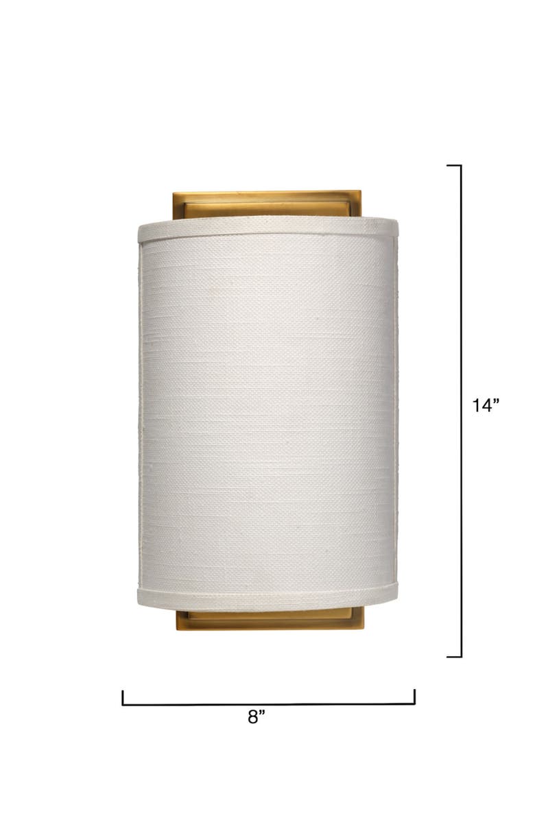 JAMIE YOUNG Riley Wall Sconce, Alternate, color, White