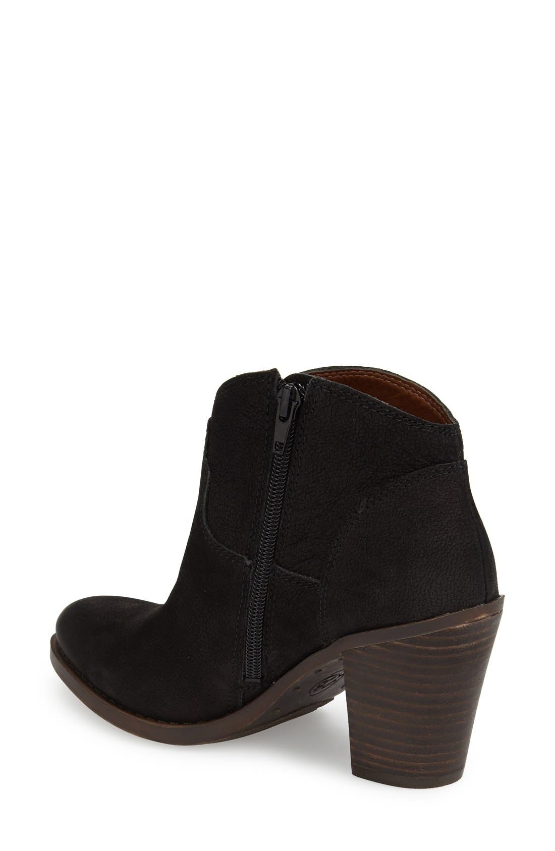 'Eller' Bootie, Alternate, color, BLACK/ BLACK LEATHER