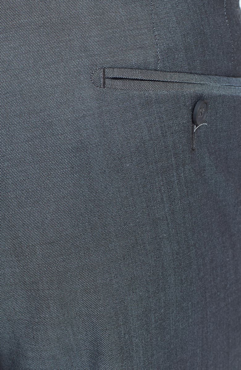 Di Milano Uomo Flat Front Trousers, Alternate, color,