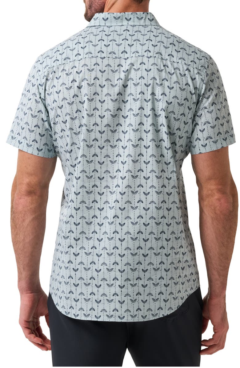 TravisMathew Clockwise Short Sleeve Button-Up Shirt, Alternate, color, Arona