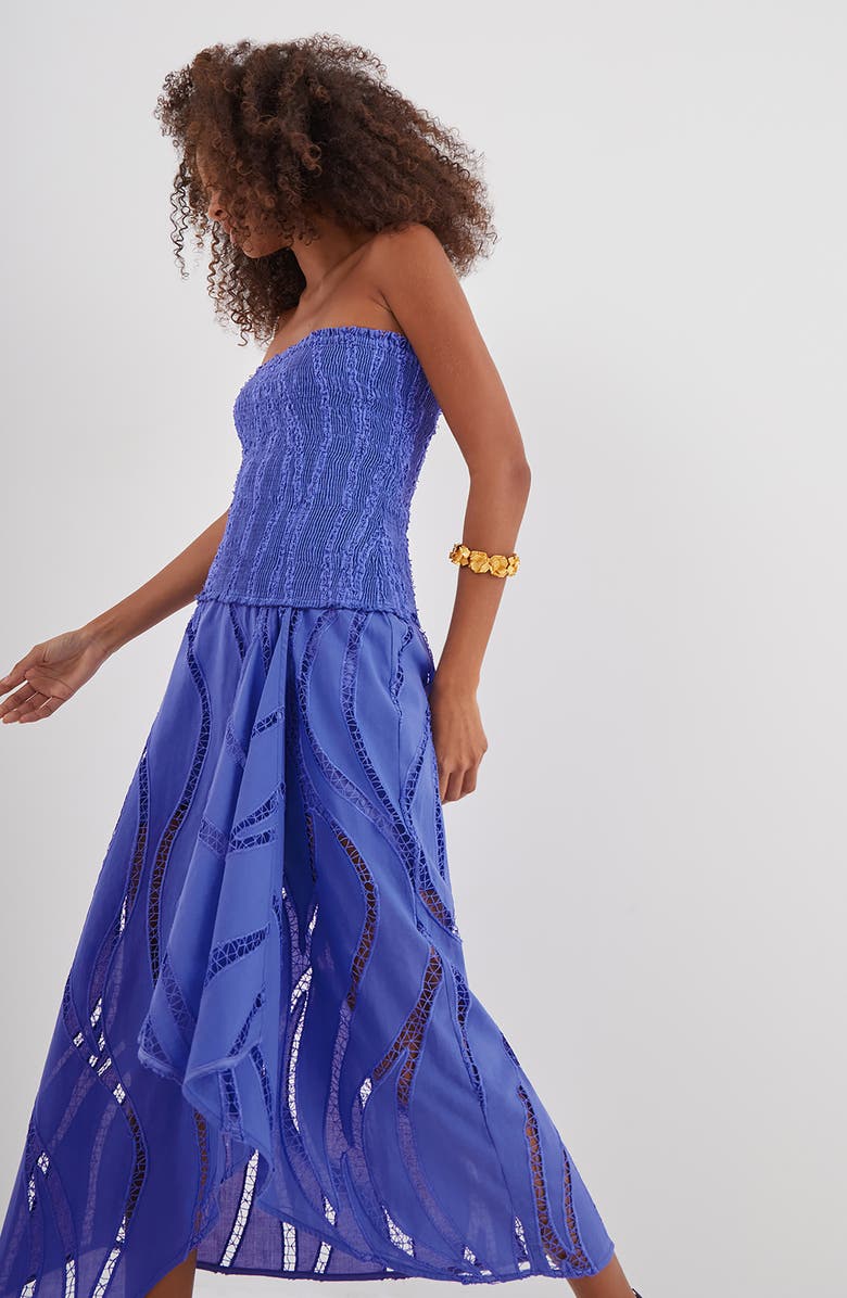 ViX Paula Hermanny Belina Strapless Cover-Up Dress, Alternate, color, 