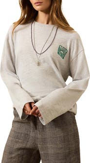 Faherty Sunwashed Long Sleeve Slub Organic Cotton Graphic T-Shirt