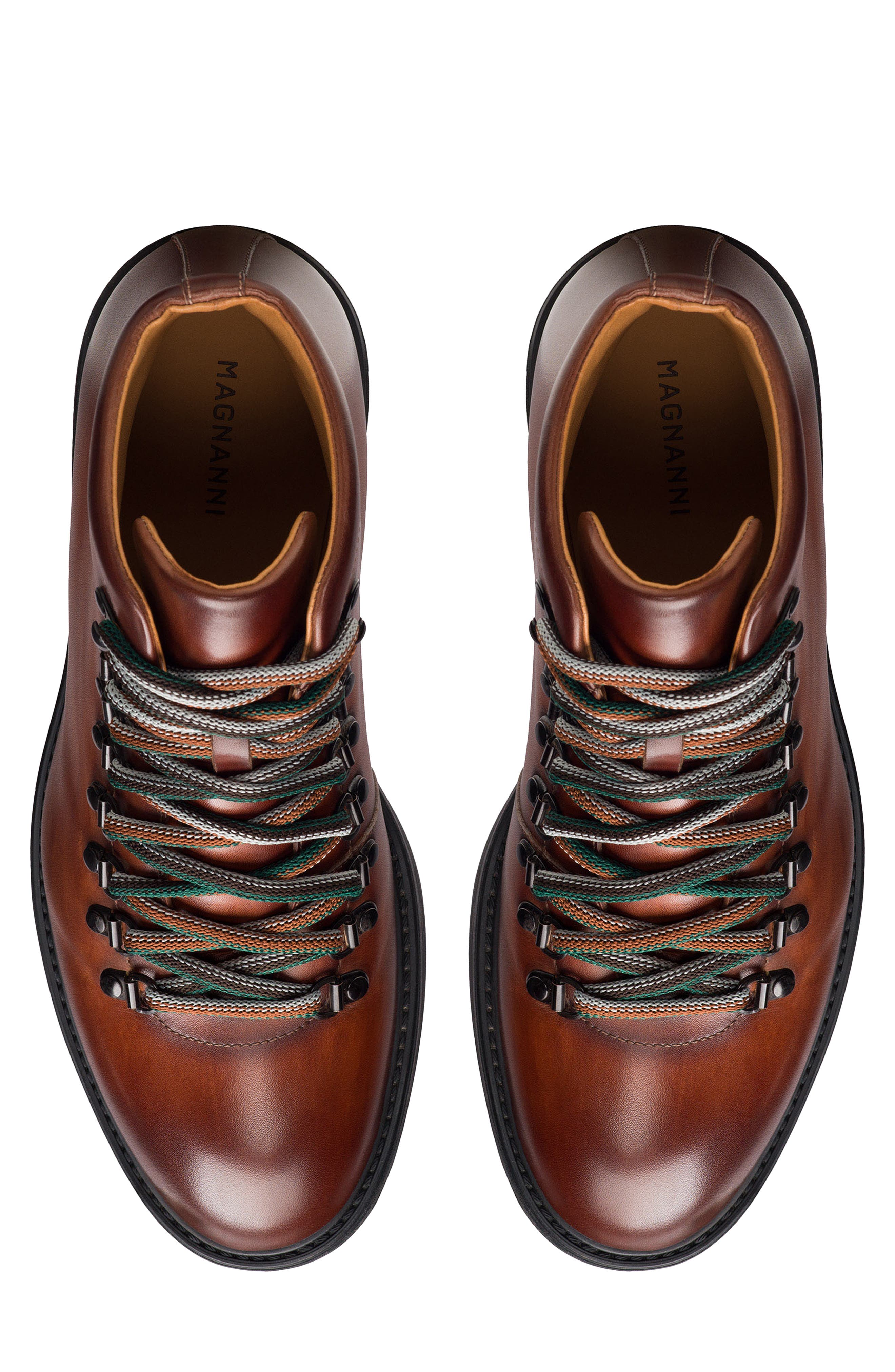 Magnanni Montana Lug Sole Boot, Alternate, color, Cognac
