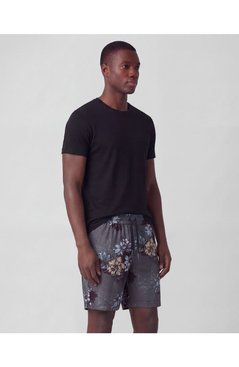 Lords of Harlech Exotic Floral Mens Lounge Short, Alternate, color, Exotic Floral Black