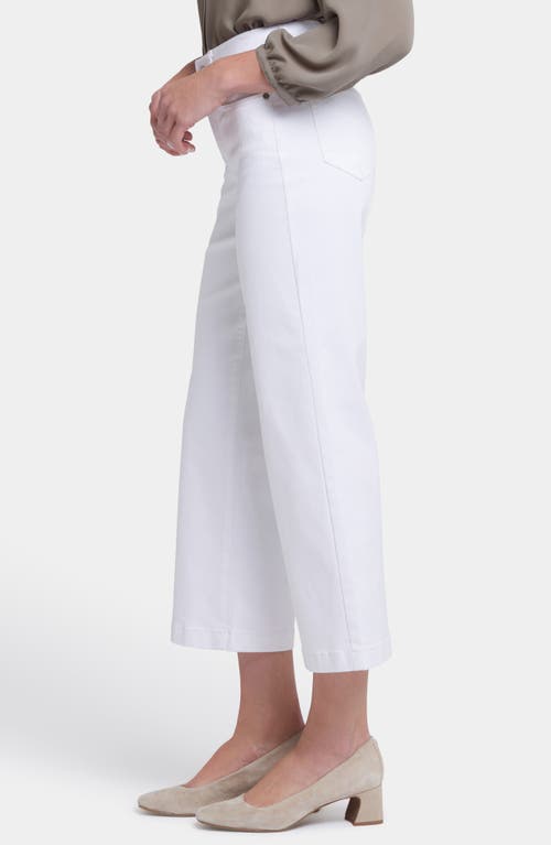 Nydj Teresa Waist Match Ankle Wide Leg Jeans In Optic White