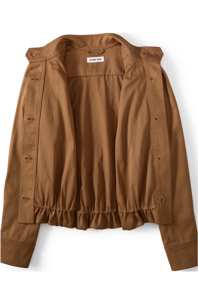 Lands' End Drapey Twill Bubble Hem Jacket, Alternate, color, Canyon Camel