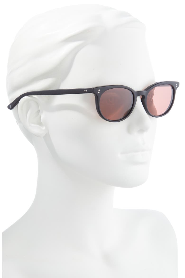 Garland 51mm Polarized Sunglasses, Alternate, color, MATTE BLACK/ CRIMSON GLASS