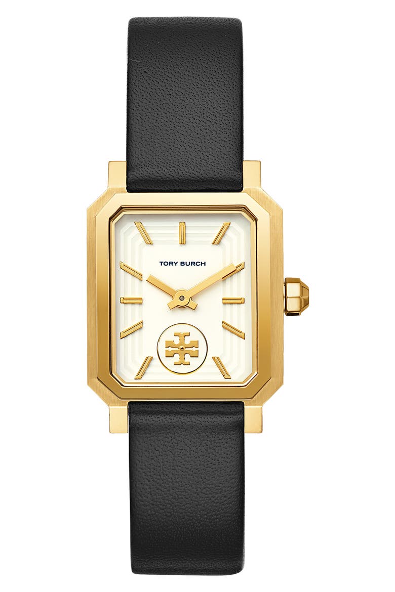 Robinson Leather Strap Watch, 27mm x 29mm, Main, color, GOLD