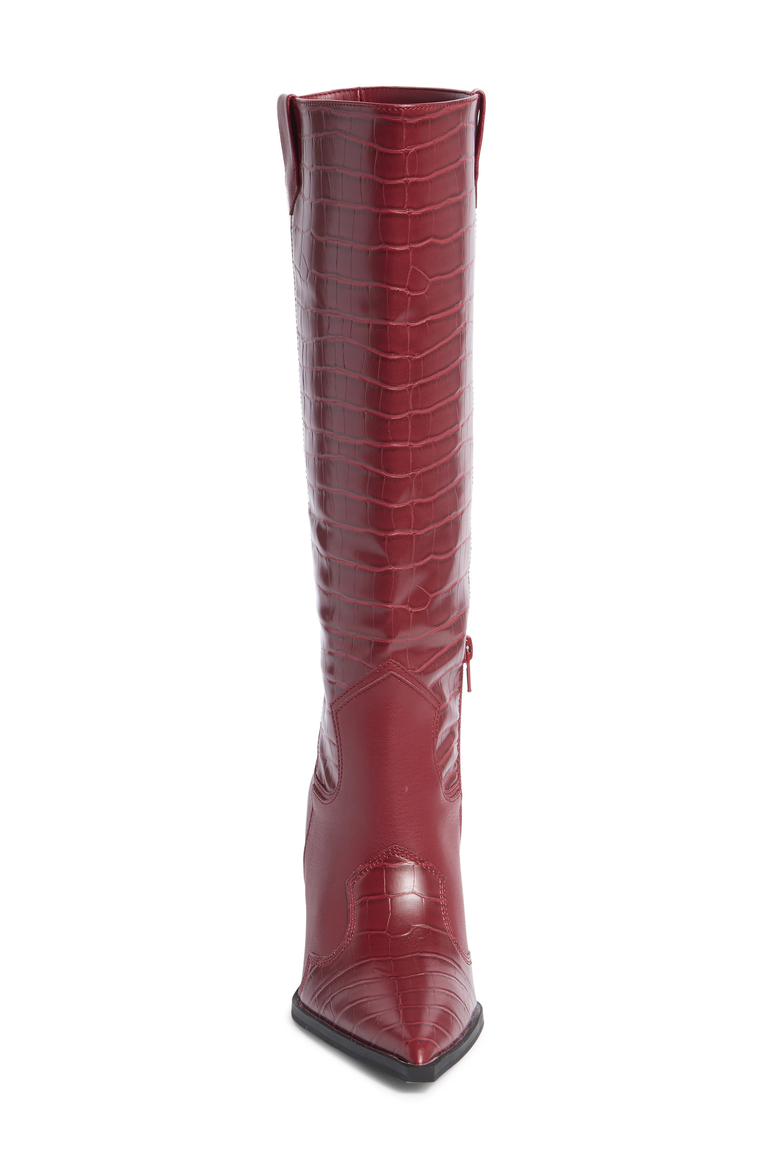 Steven New York Lanza Knee High Boot, Alternate, color, Red Croco