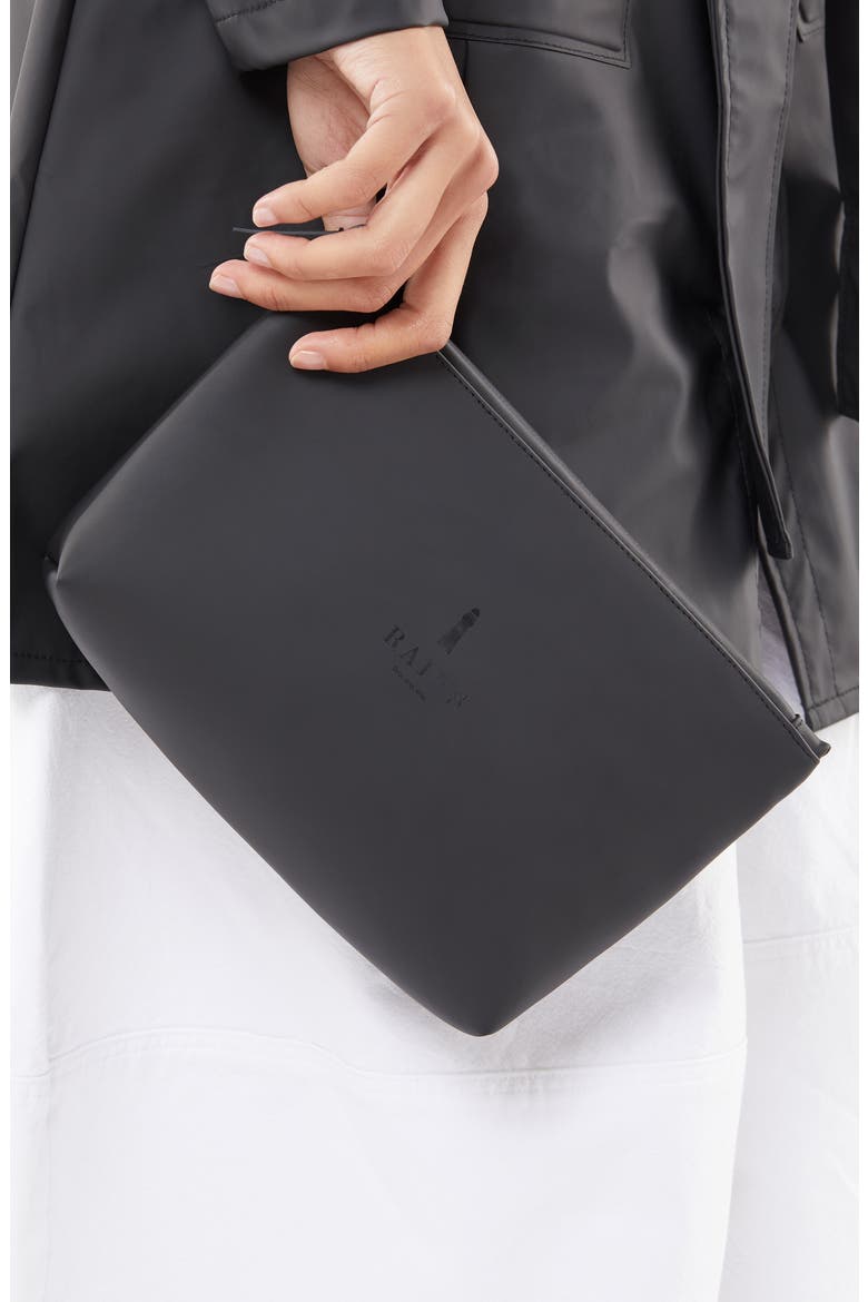 Waterproof Cosmetics Bag, Alternate, color, BLACK