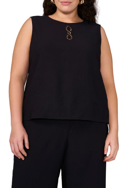 VINCE CAMUTO VINCE CAMUTO LATTICE INSET KEYHOLE BACK SLEEVELESS TOP