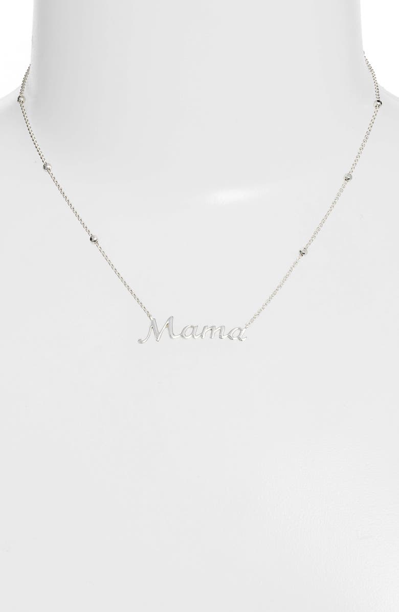 Argento Vivo Sterling Silver Argento Vivo Mama Pendant Necklace, Alternate, color,