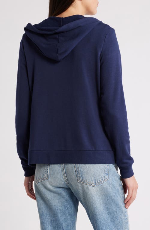 Marine Layer Afternoon Full Zip Hoodie In True Navy