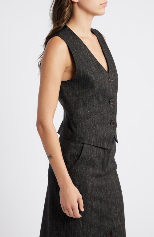 Sessun Sessùn Edimburg River Wool Blend Vest In Moonrock