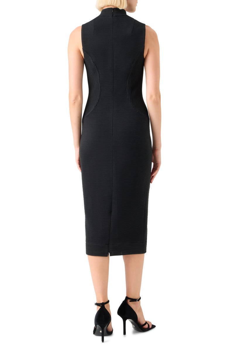 Akris punto Sleeveless Ottoman Knit Sheath Dress, Alternate, color, Black
