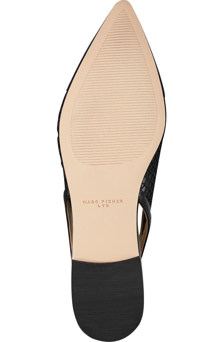 Marc Fisher LTD Davin Pointed Toe Slingback Flat, Alternate, color, Black