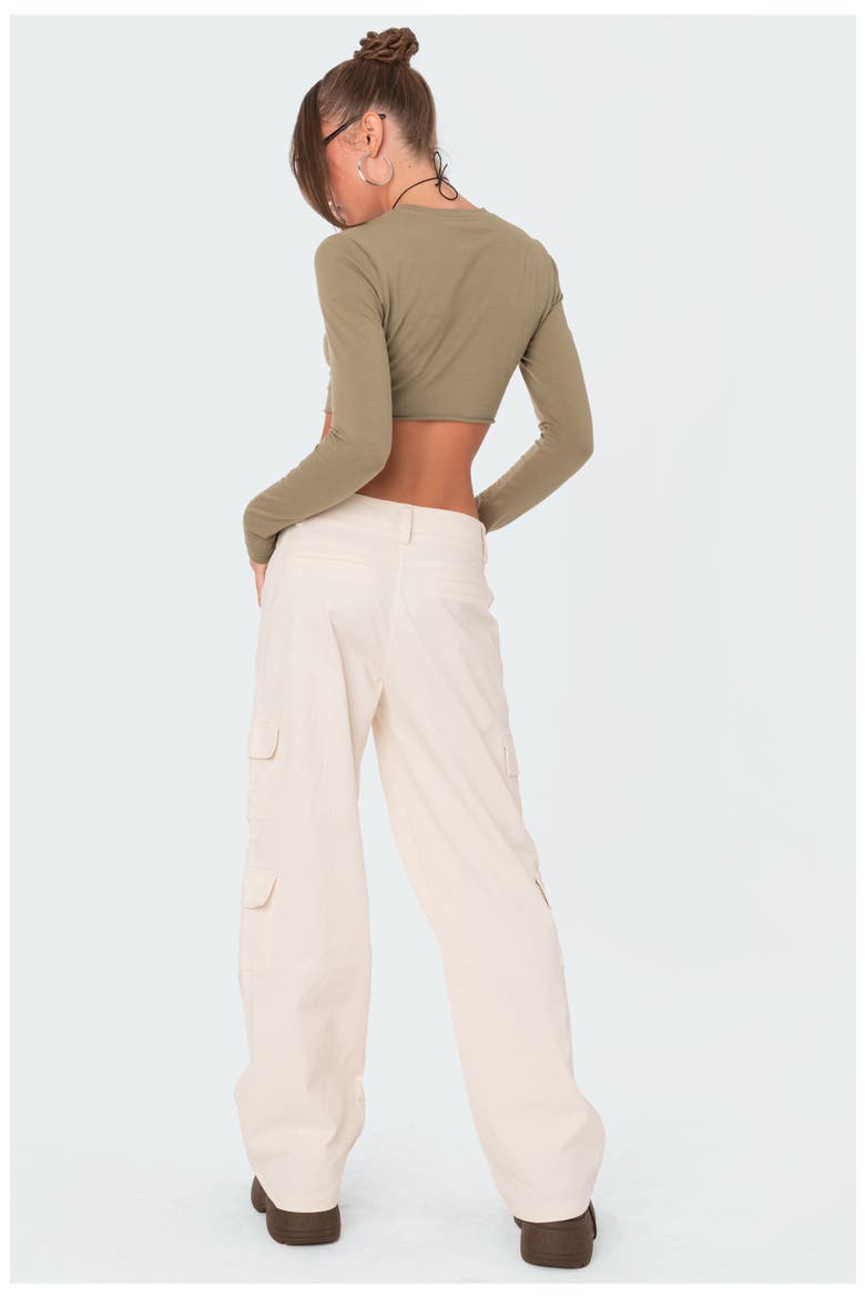 Slash Crop Top, Alternate, color, OLIVE