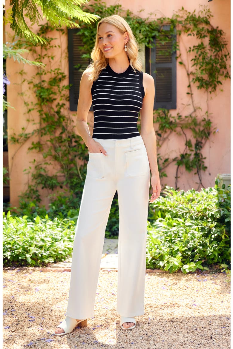 Stripe Rib Sweater Tank, Alternate, color, BLACK/WHITE STRIPE