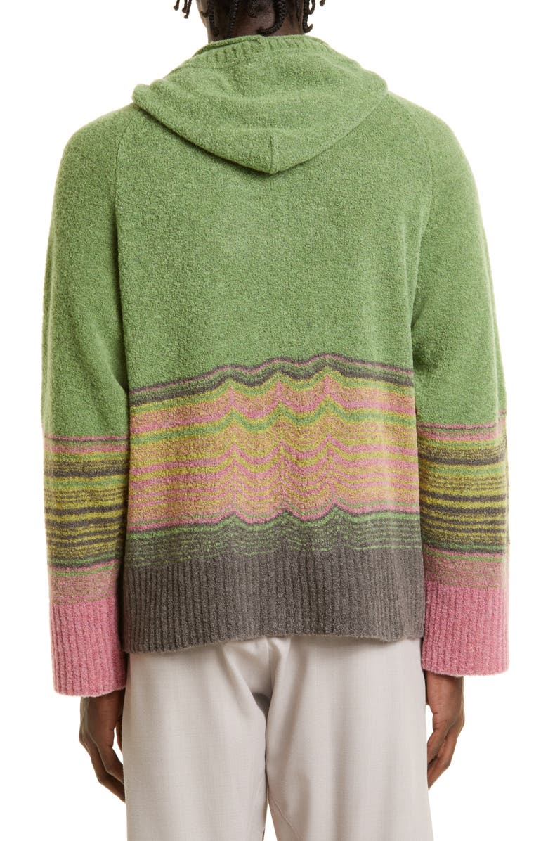 KIKO KOSTADINOV Ketra Stripe Wool Blend Hooded Sweater, Alternate, color, 