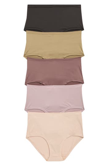 Nordstrom Rack Ultimate Stretch 5-pack Briefs Assorted 5-pack Breathable Hipster Briefs In Multi