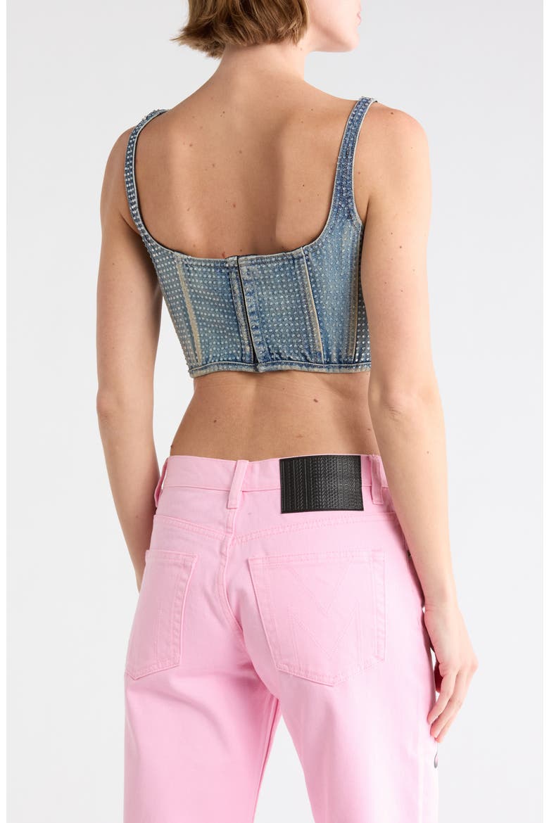 Crystal Denim Corset Top, Alternate, color, LIGHT BLUE CRYSTAL