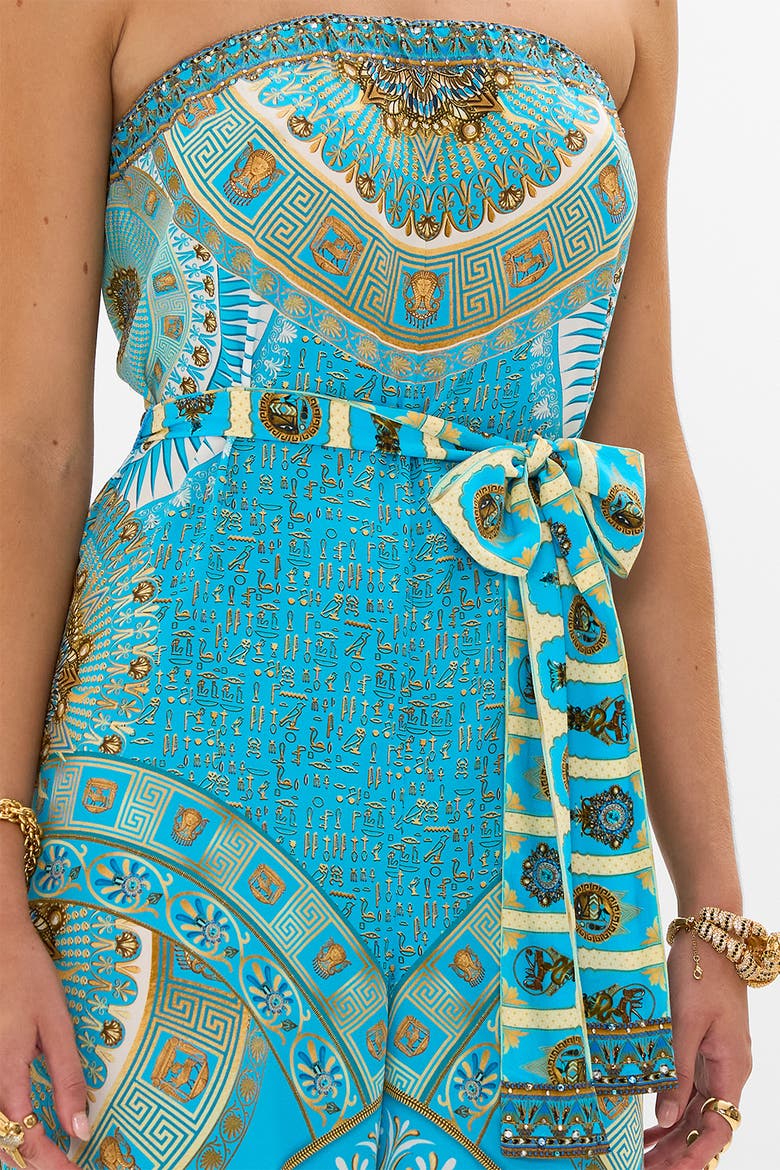 TIE WAIST STRAPLESS JUMPSUIT TEMPLE OF LIGHT, Alternate, color, TEMPLE OF LIGHT