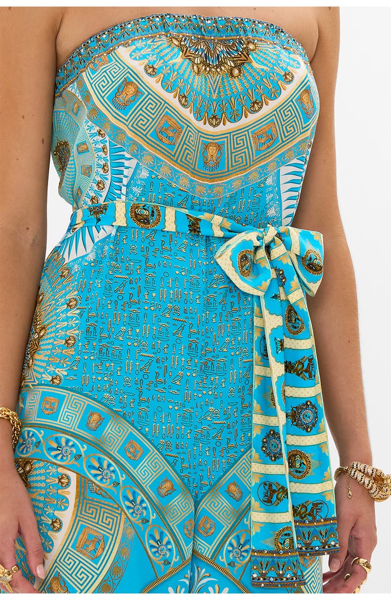 Camilla TIE WAIST STRAPLESS JUMPSUIT TEMPLE OF LIGHT, Alternate, color, 