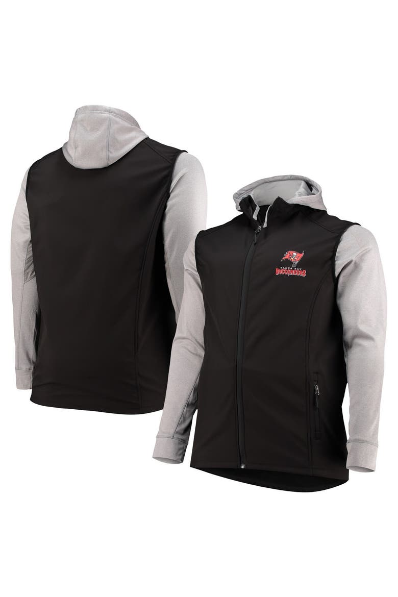Men's Dunbrooke Black/Gray Tampa Bay Buccaneers Big & Tall Alpha Full-Zip Hoodie Jacket, Main, color, Black