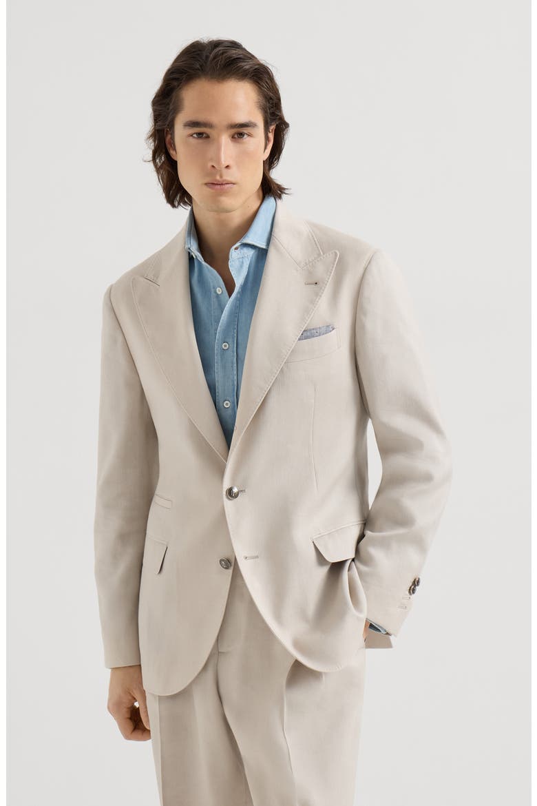 Blazer with peak lapel, Main, color, Buff