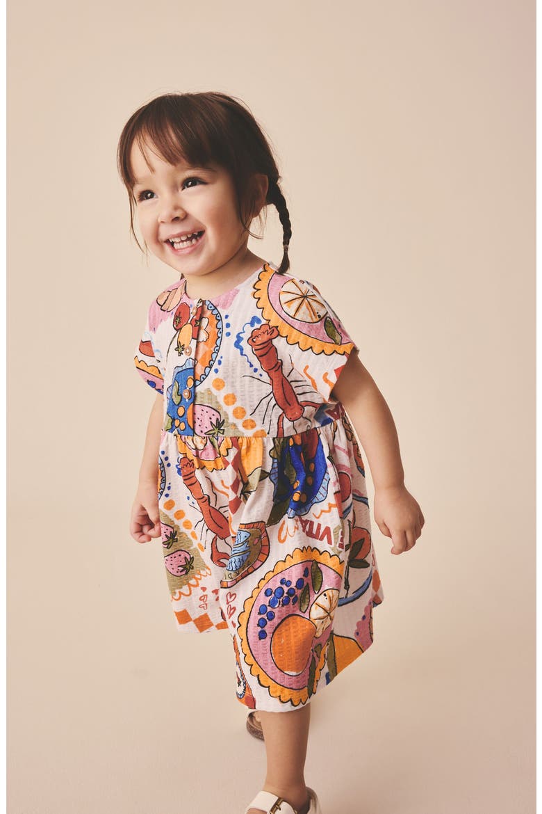 Kids' Amalfi Print Cotton Jersey Dress, Alternate, color, MULTI