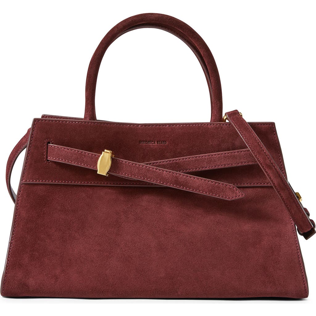 Veronica Beard Dash Suede Top Handle Bag In Purple