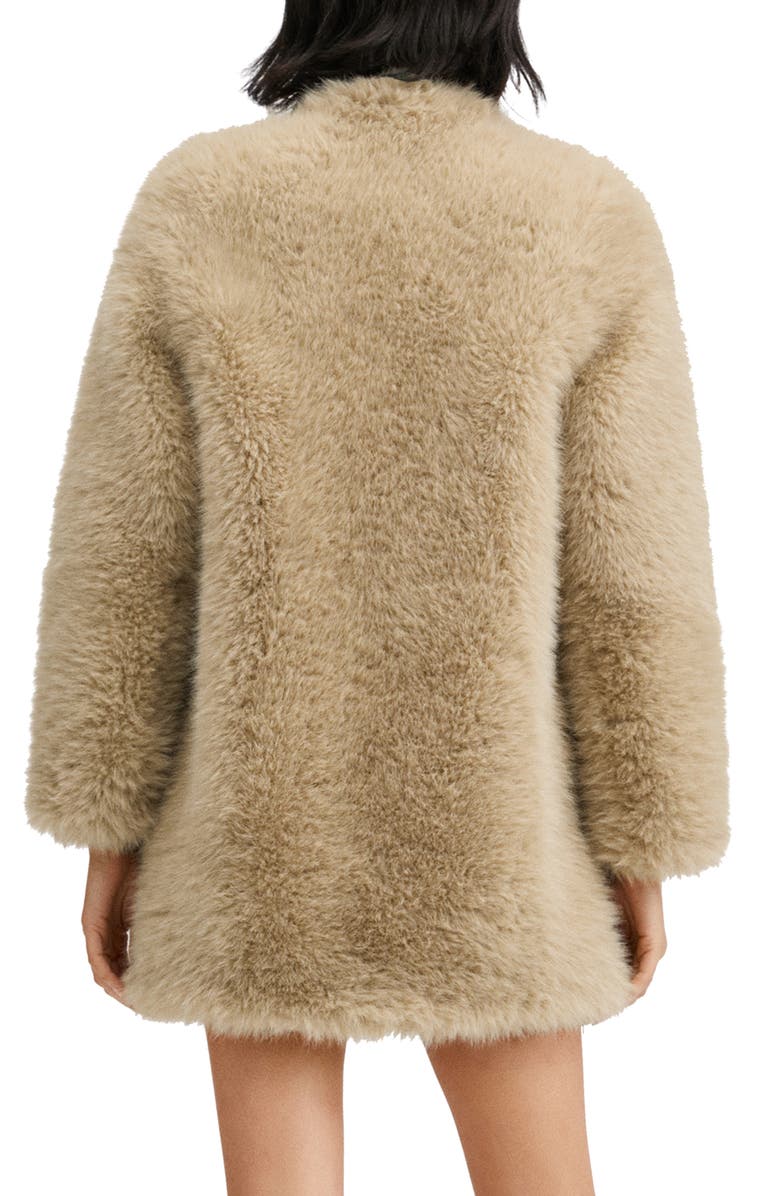 MANGO Faux Fur Coat, Alternate, color, 
