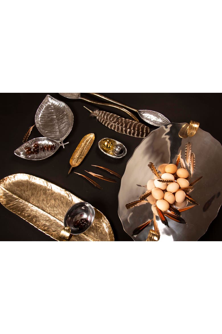 Feather Long Serving Set, Alternate, color, Gold