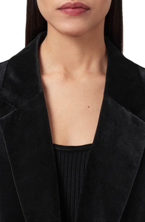 Allsaints Aleida Velvet Blazer In Black