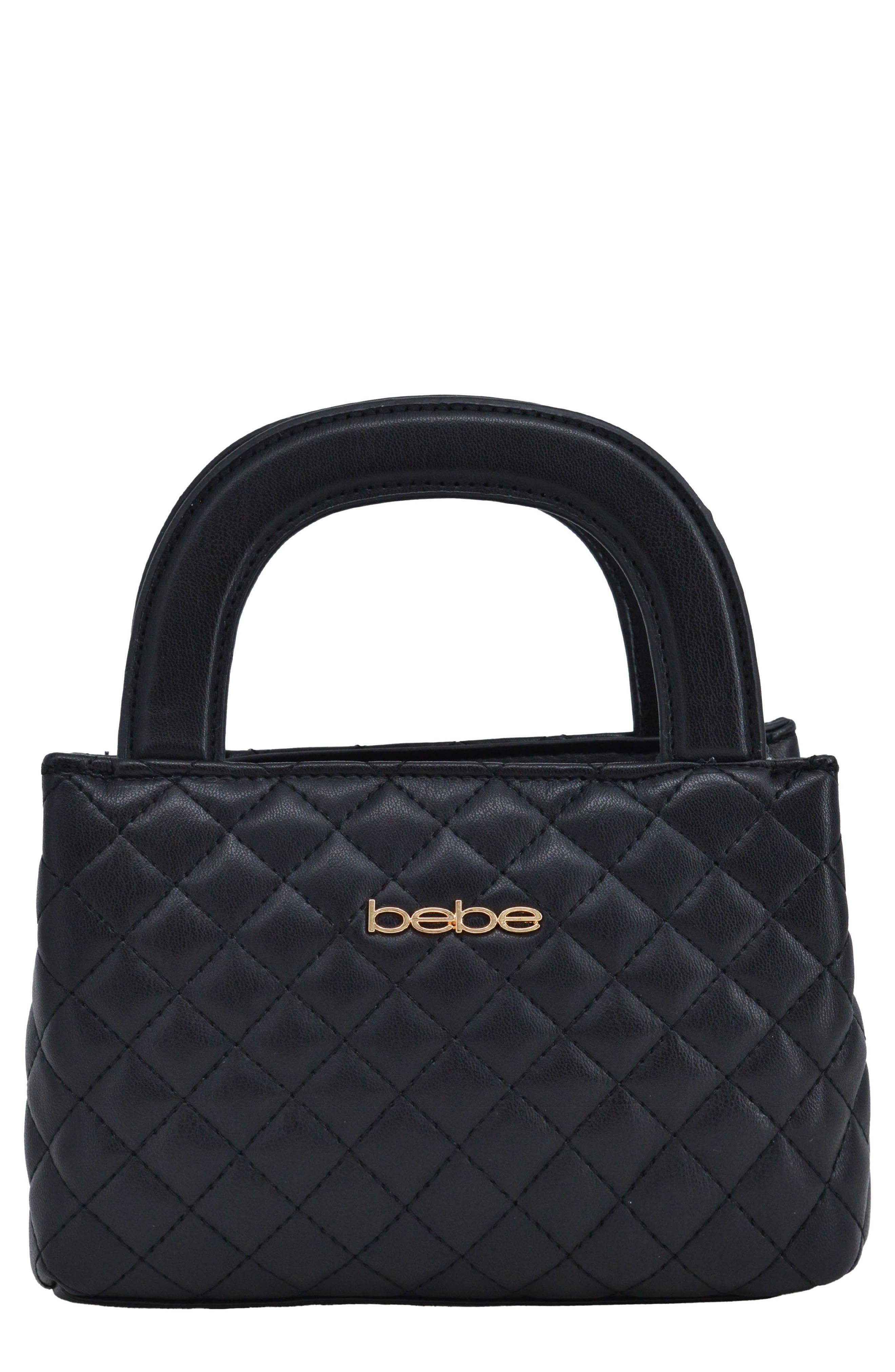 bebe Sofie Mini Satchel, Main, color, Black