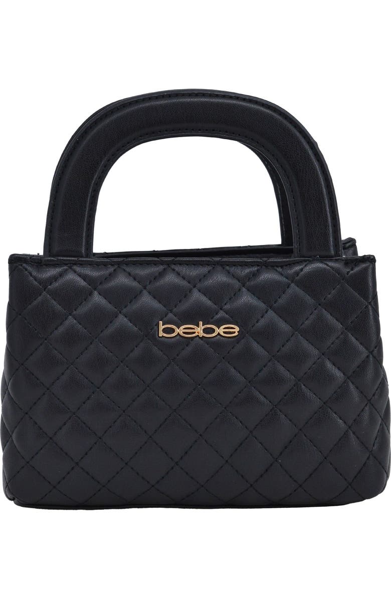 bebe Sofie Mini Satchel, Main, color, Black