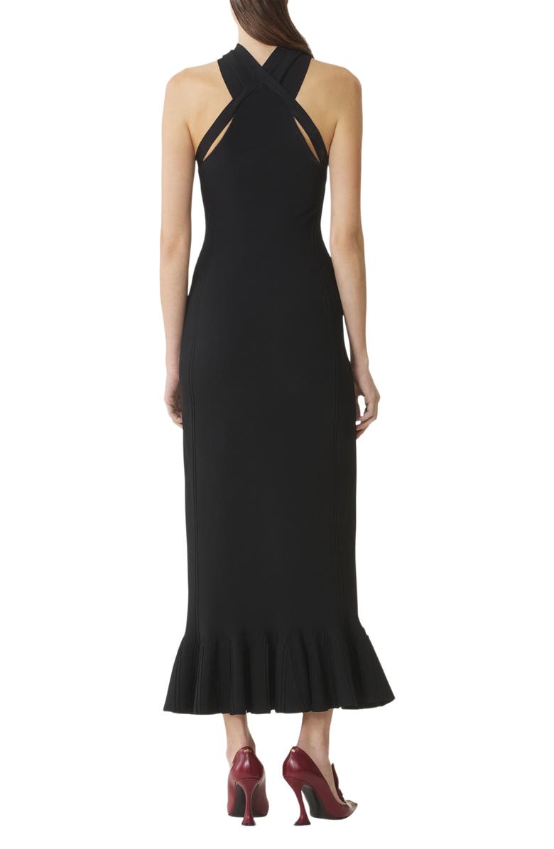 Lanvin Long Viscose Dress, Alternate, color, Black