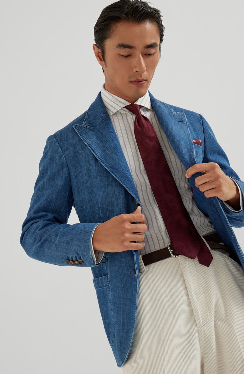 Brunello Cucinelli Striped shirt, Alternate, color, Navy Blue