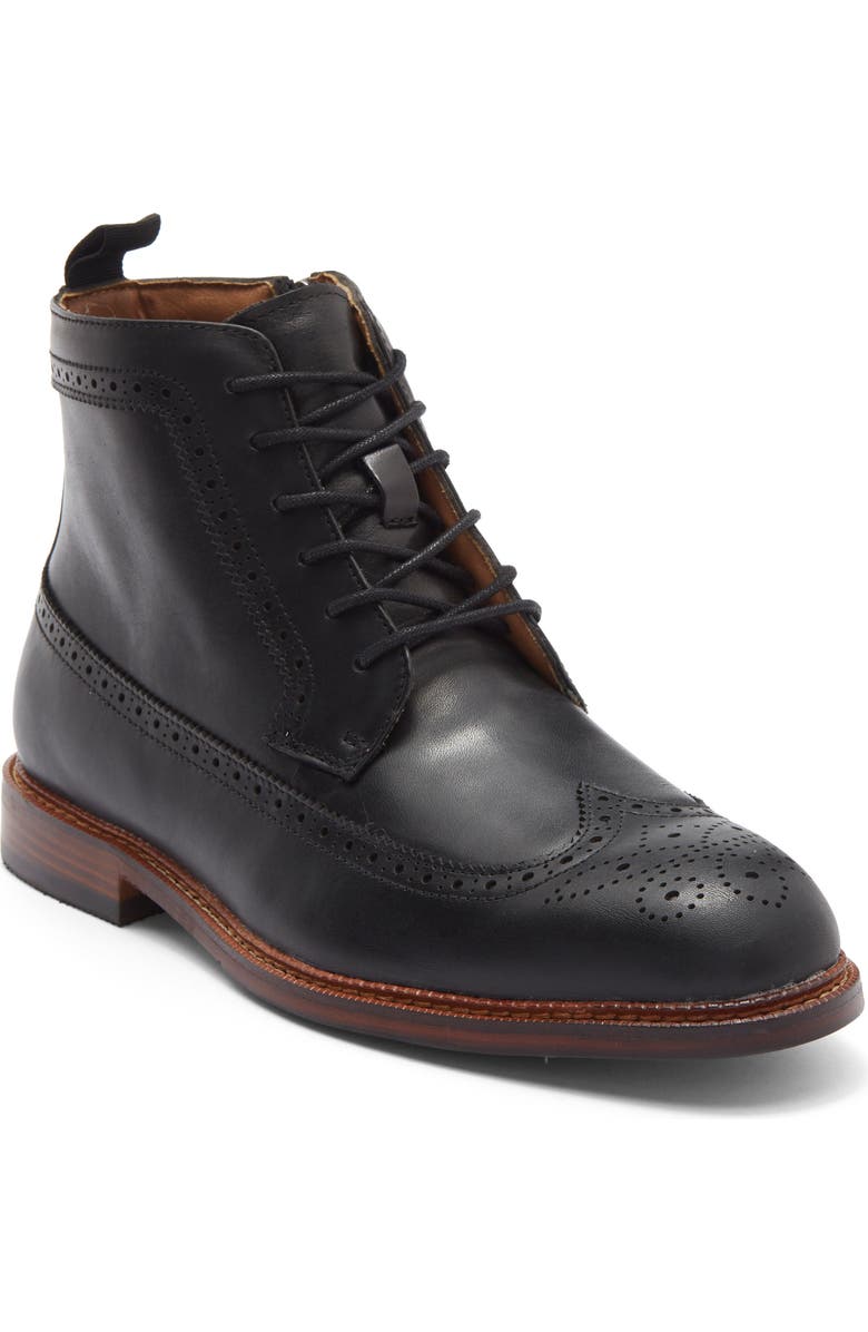Steve Madden P-Ely Wingtip Boot, Main, color, Black