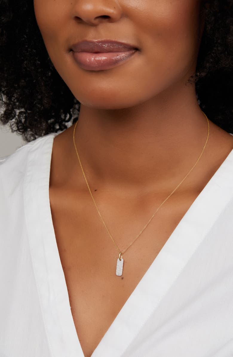 Bony Levy Kiera Diamond Tag Pendant Necklace, Alternate, color, 