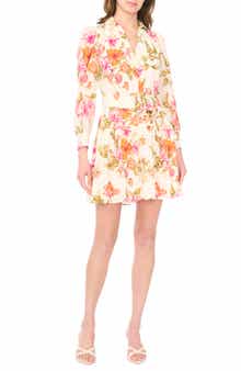 CeCe Long Sleeve Belted Dress