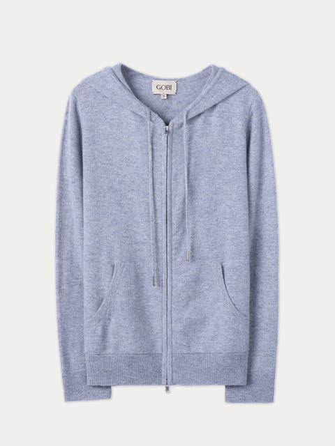 Woman Zipper Hoodie With Smiley Pocket