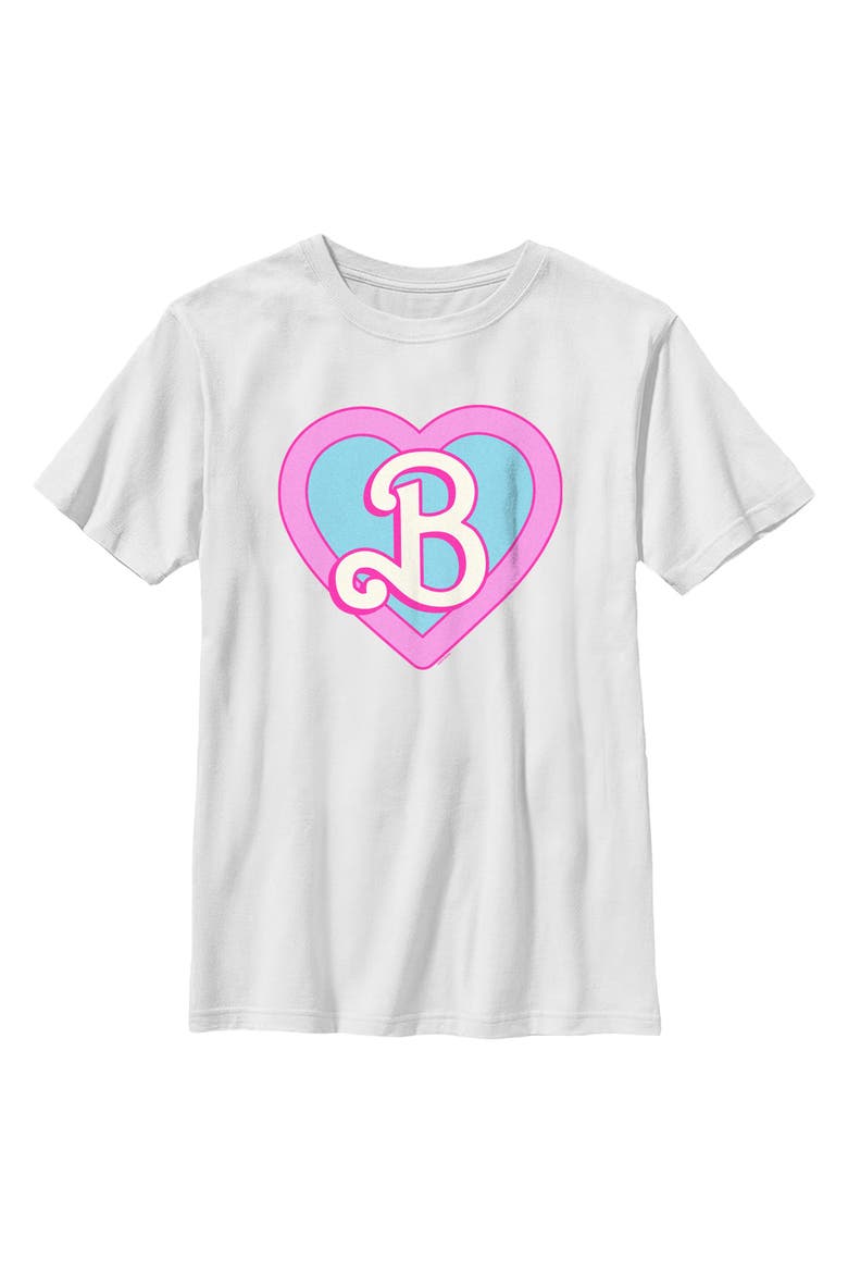 Boys' B Is For Heart Logo T-Shirt, Main, color, White