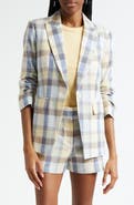 Veronica Beard Clayton Plaid Cotton Blend Dickey Jacket