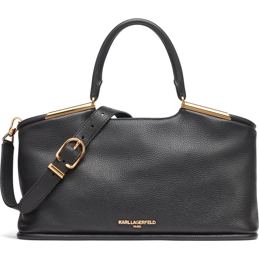 Karl Lagerfeld Paris Valerie Satchel In Black